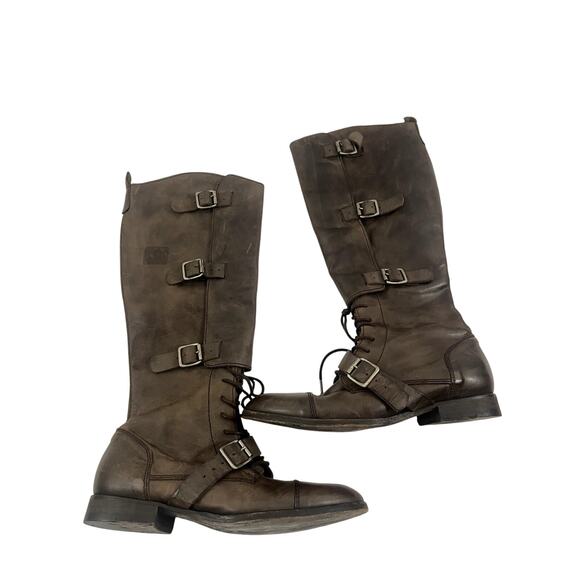 All Saints Spitalfields Women's  Boots Knee-High brown Leather Size 40 (9.5) - Picture 13 of 14